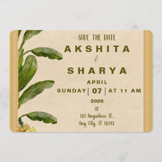 Faire-part de mariage traditionnel formel "Save th