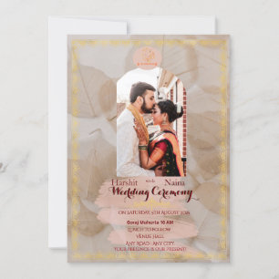 Faire-part de mariage traditionnelle indienne