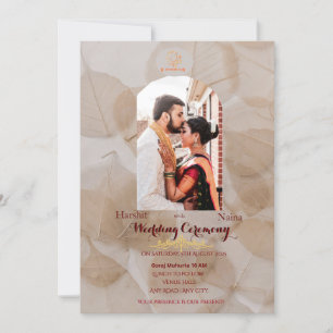 Faire-part de mariage traditionnelle indienne