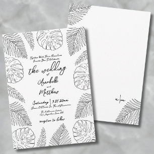 Faire-part de mariage tropical