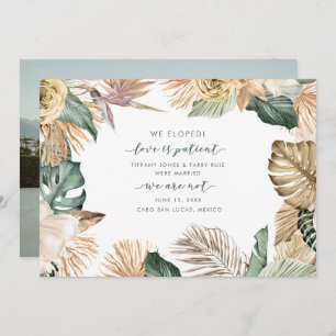 Faire-part de mariage Tropical Elopement Beach