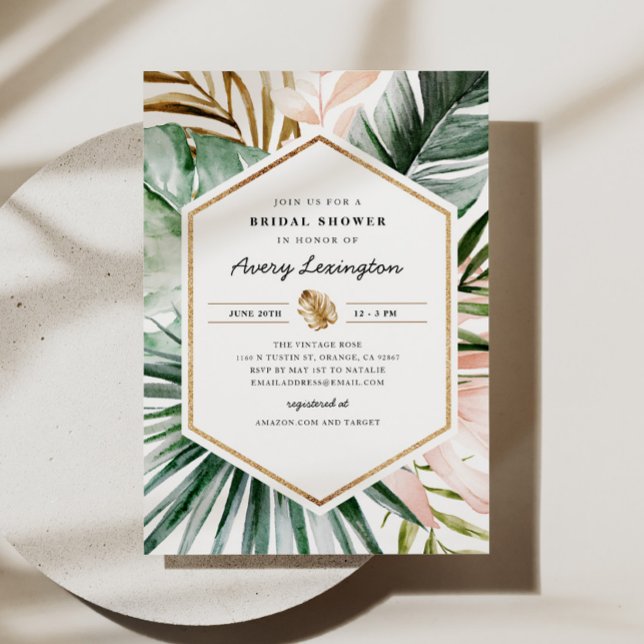 Faire-Part de Mariage Tropical Luxuriant (Créateur téléchargé)