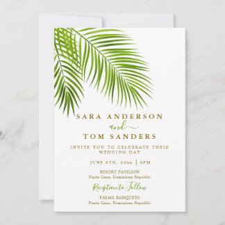 Faire-part de mariage Tropical Palm