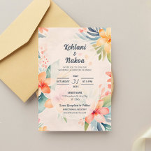 Faire-part de mariage tropicale