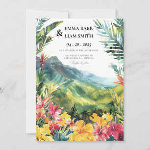 Faire-part de mariage tropicale de Maui Hawaii