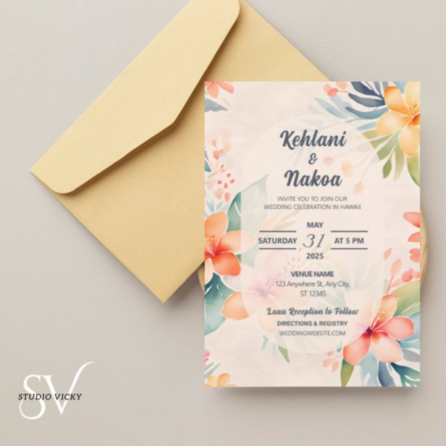 Faire-part de mariage tropicale - Magnétique (Créateur téléchargé)