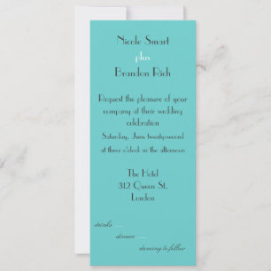 Faire-part de mariage Turquoise moderne