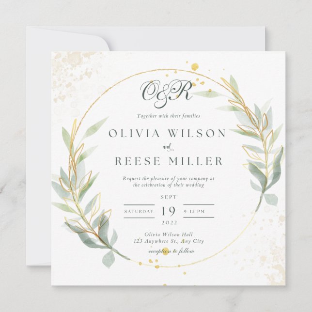 Faire-part de mariage unique (Devant)