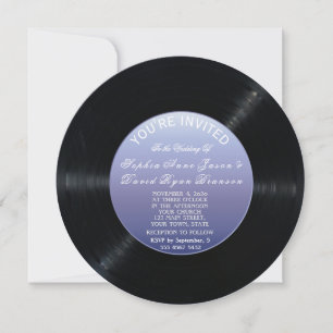 Faire-part de mariage unique Retro Vinyl Record