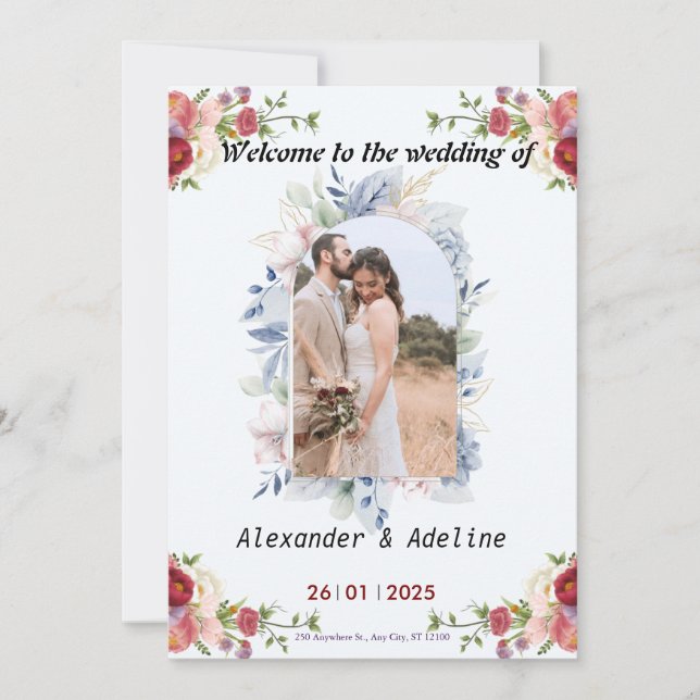 faire-part de mariage Unis dans l'amour (Devant)