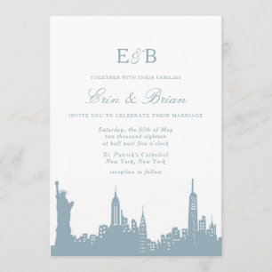 faire-part de mariage urbain de Dusty Blue