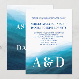 Faire-Part de Mariage Vagues d'Océan Roulantes, Tu