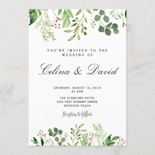 Faire-part de mariage verdoyant