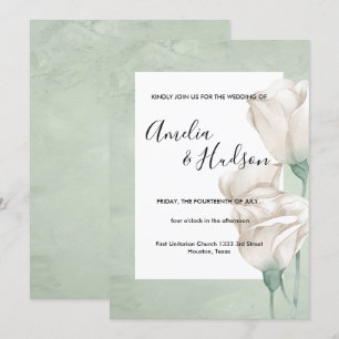 faire-part de mariage verdoyant tendance