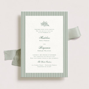 Faire-part de mariage vert chasseur de Whitford