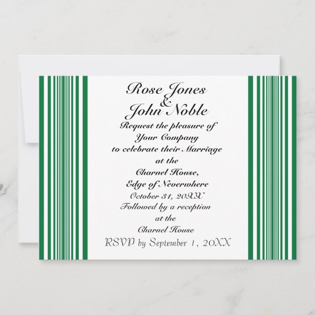 Faire-part de mariage (vert) de Hemera (Devant)