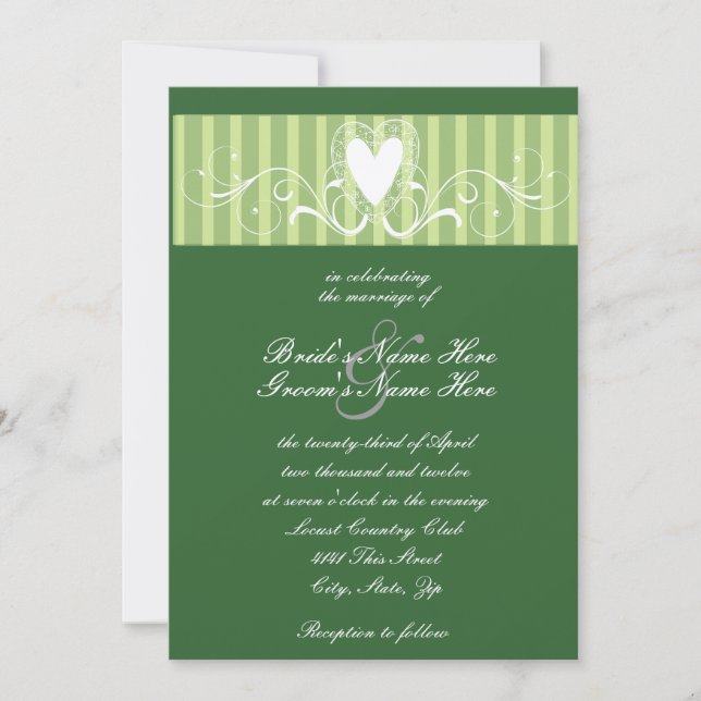 Faire-part de mariage Victorian Lace Heart (Devant)