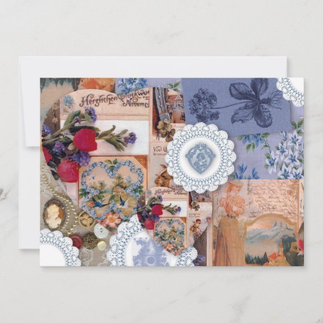 Faire-part de mariage victorienne (Devant)