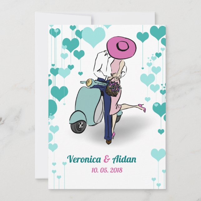 Faire-part de mariage vintage (Devant)