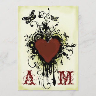 Faire-part de mariage vintage 2 d'amour de