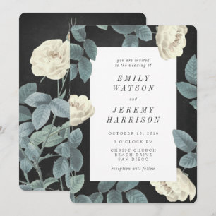 Faire-part de mariage Vintage blanc