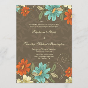 faire-part de mariage Vintage chic à l'orange d'aq