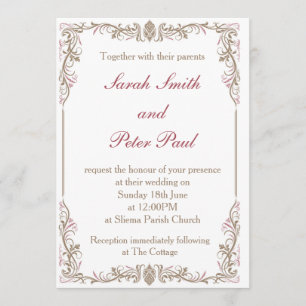 Faire-part de mariage vintage/classique