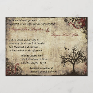 Faire-part de mariage vintage de la nouvelle vie d