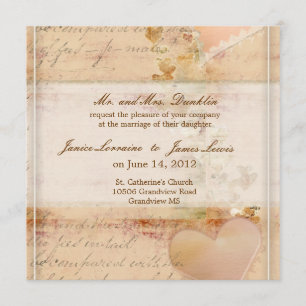 faire-part de mariage Vintage et vieillot