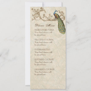 Faire-part de mariage vintage Paon & Eaux-fortes
