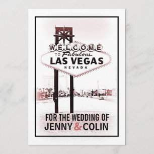 Faire-part de mariage vintage romantique de Las Ve