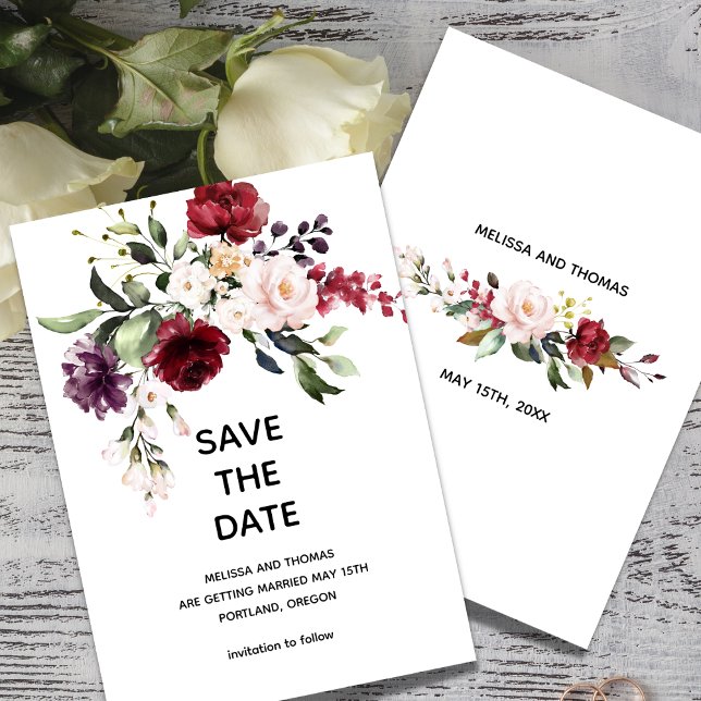 Faire-Part de Mariage Vintage Rose (Créateur téléchargé)