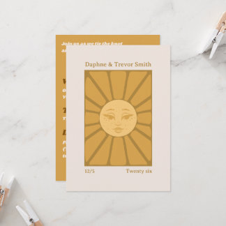Faire-part de mariage Vintage Sun