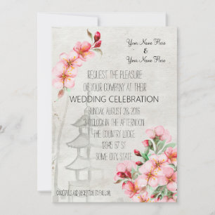 Faire-part de mariage vintage sur le thème des fle