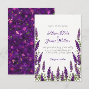 Faire-part de mariage violette de lavande de Prove