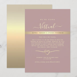 Faire-part de mariage virtuel Dusty Rose