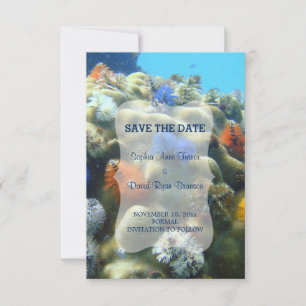 Faire-part de mariage   Vue sous-marine ENREGISTRE