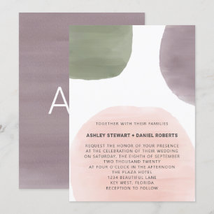 Faire-part de mariage Watercolor du jardin moderne
