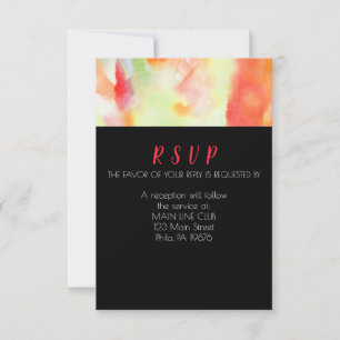FAIRE-PART DE MARIAGE WATERCOLOR Réponse RSVP