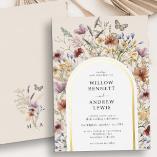 Faire-part de mariage Wildflower Foil