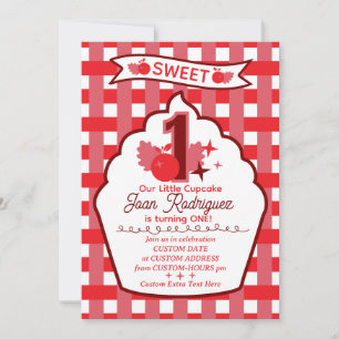 Faire-part de naissance avec photo à thème Gingham