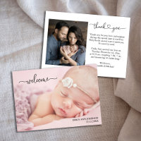 Faire-part de naissance avec photo de bébé nouveau