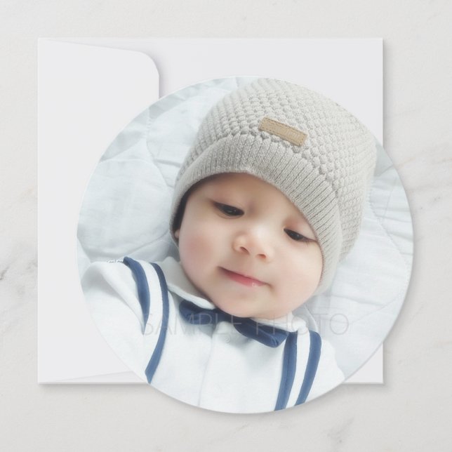 Faire-part de naissance avec photo de nouveau-né p (Devant)