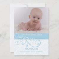 Faire-part de naissance avec photo de tourbillon a