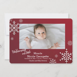 Faire-part de naissance avec photo encadrée de flo