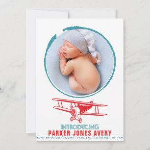 Faire-part de naissance avion