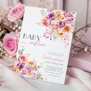 Faire-part de naissance Baby in Bloom Rose tendr
