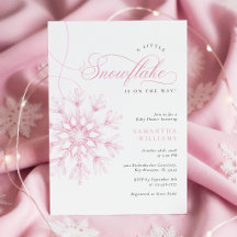 Faire-part de naissance Baby Shower Flocon de Neig