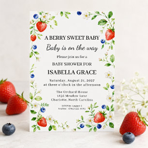 Faire-Part de Naissance Bébé aux Fruits Rouges