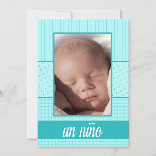 faire-part de naissance bébé espagnol (Devant)